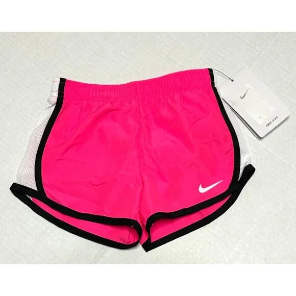 Nike Toddler Girl 3T Elastic Waist Dri Fit Built in Brief Racer Shorts Pink New - Picture 2 of 9